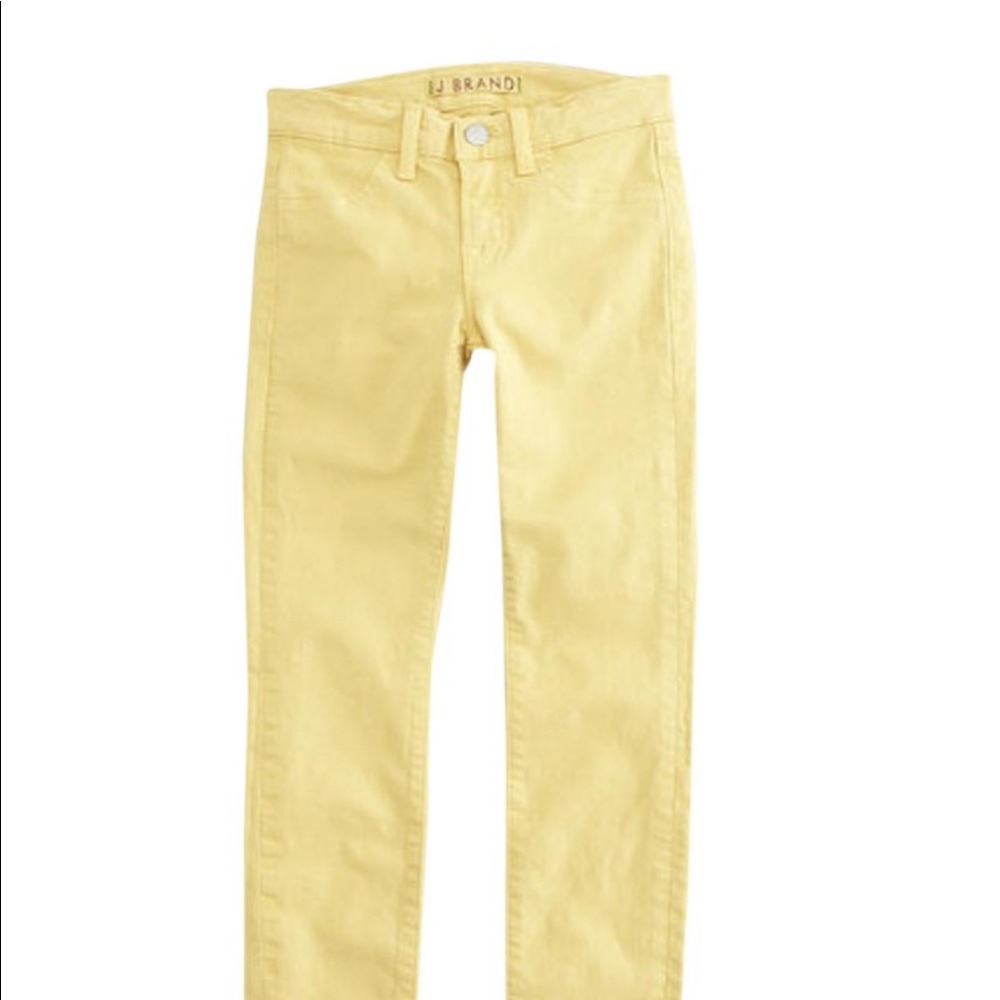 J Brand Mid-Rise Skinny Leg in Bright Yellow